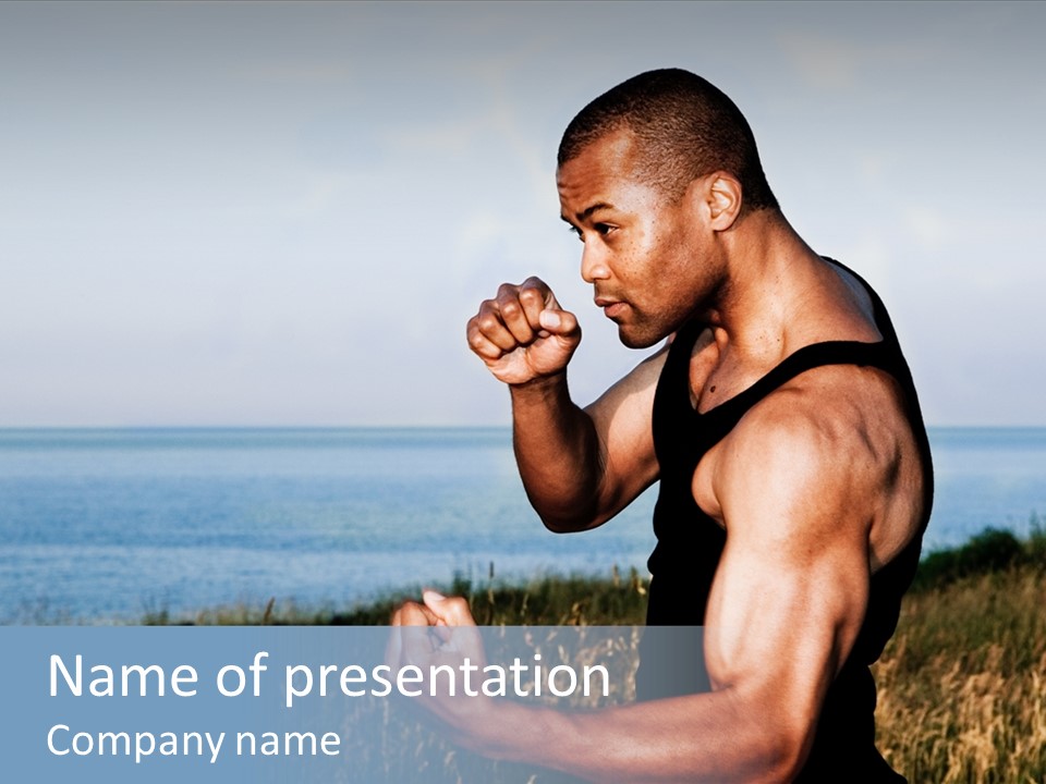 Arm Man Fit PowerPoint Template