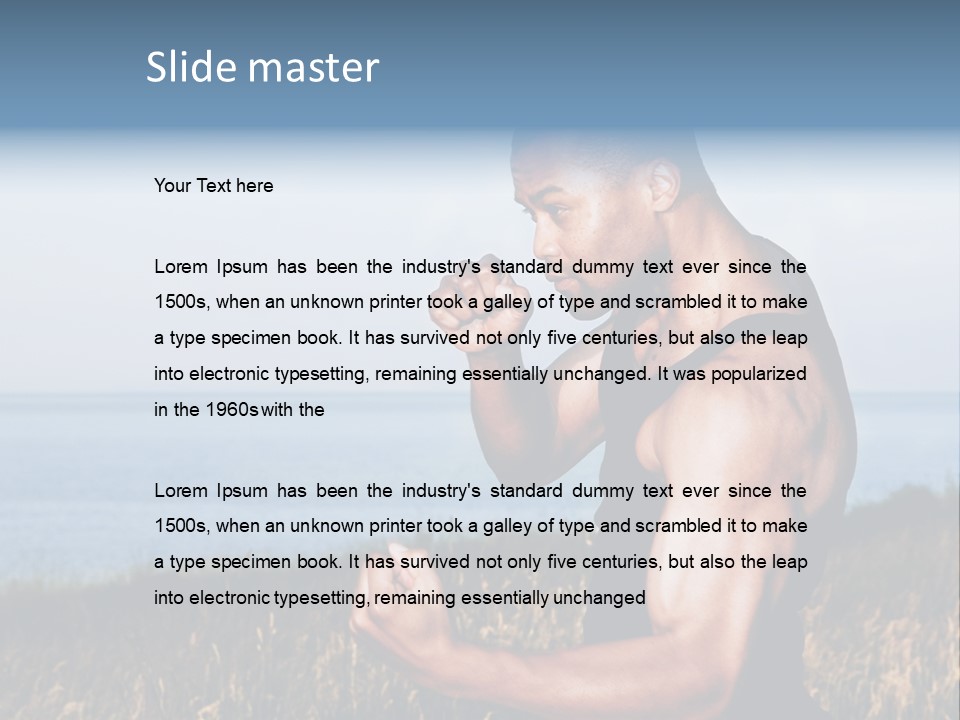 Arm Man Fit PowerPoint Template