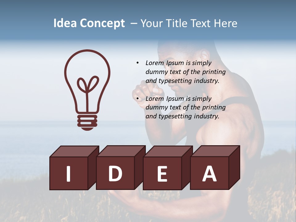 Arm Man Fit PowerPoint Template