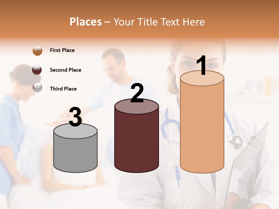 Attractive Care Woman PowerPoint Template