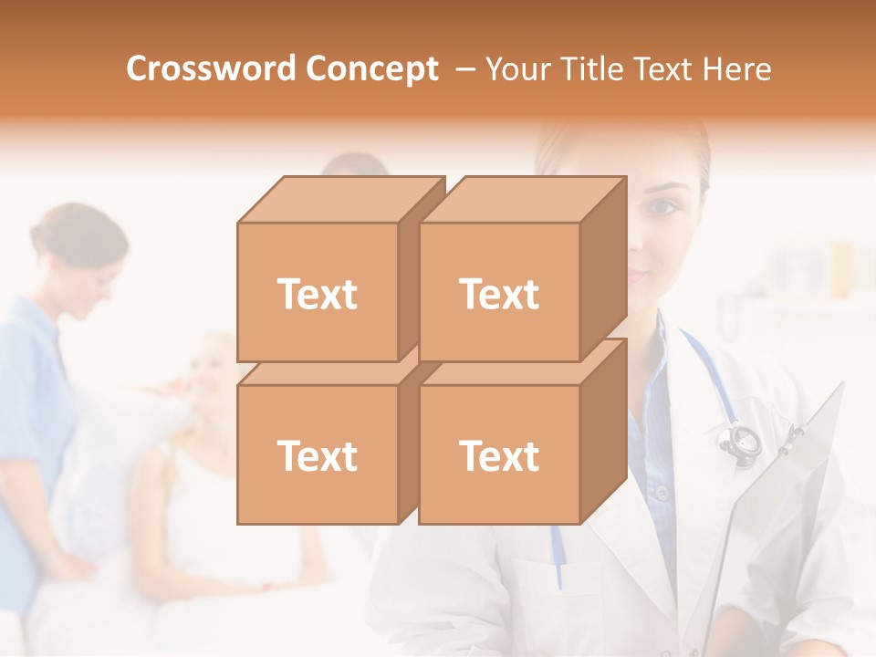 Attractive Care Woman PowerPoint Template