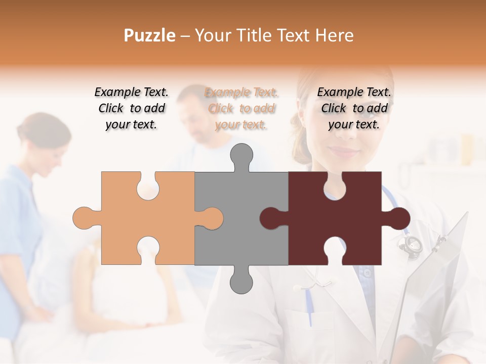 Attractive Care Woman PowerPoint Template