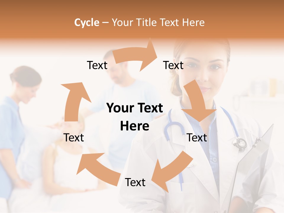 Attractive Care Woman PowerPoint Template