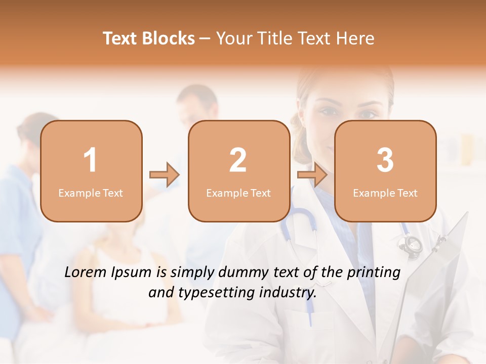 Attractive Care Woman PowerPoint Template