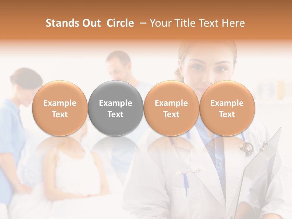 Attractive Care Woman PowerPoint Template