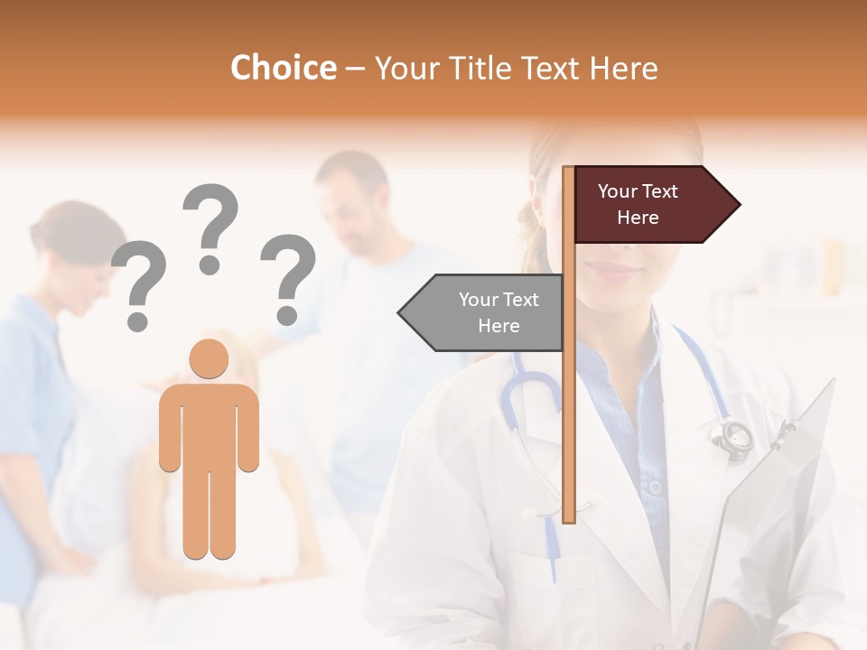 Attractive Care Woman PowerPoint Template