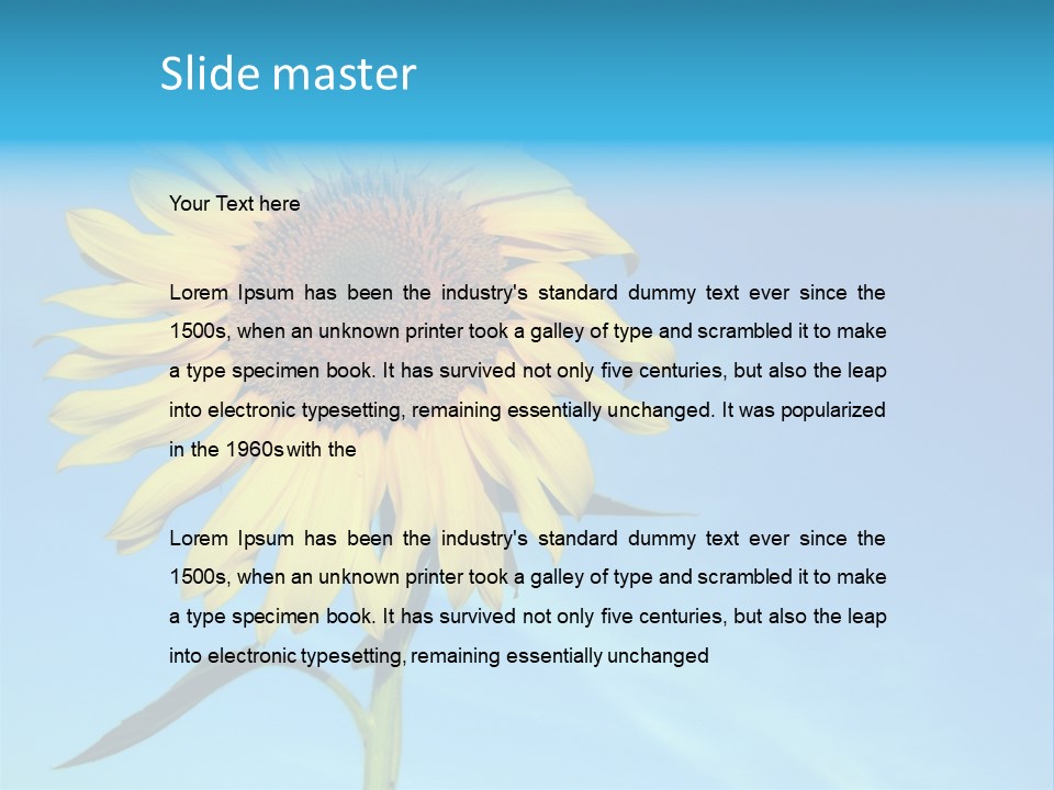Blossom Yellow Flower PowerPoint Template
