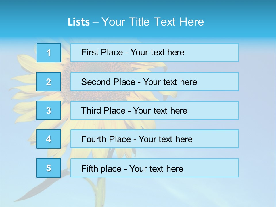 Blossom Yellow Flower PowerPoint Template