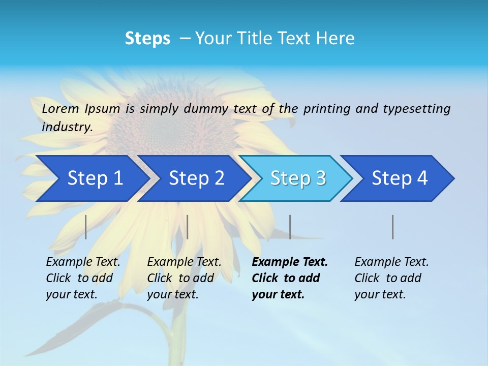 Blossom Yellow Flower PowerPoint Template