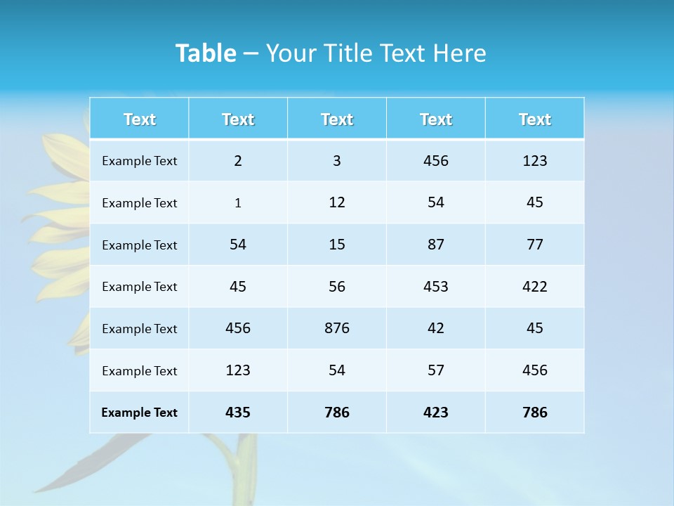 Blossom Yellow Flower PowerPoint Template