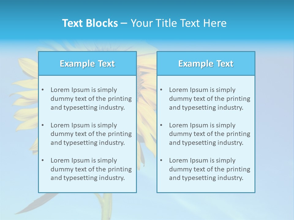 Blossom Yellow Flower PowerPoint Template