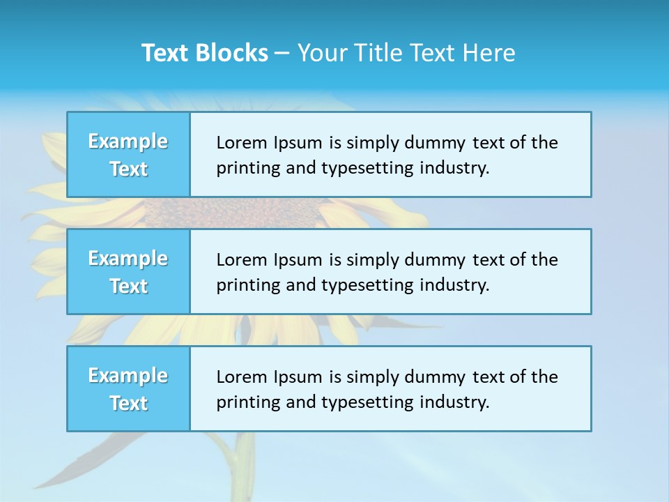 Blossom Yellow Flower PowerPoint Template