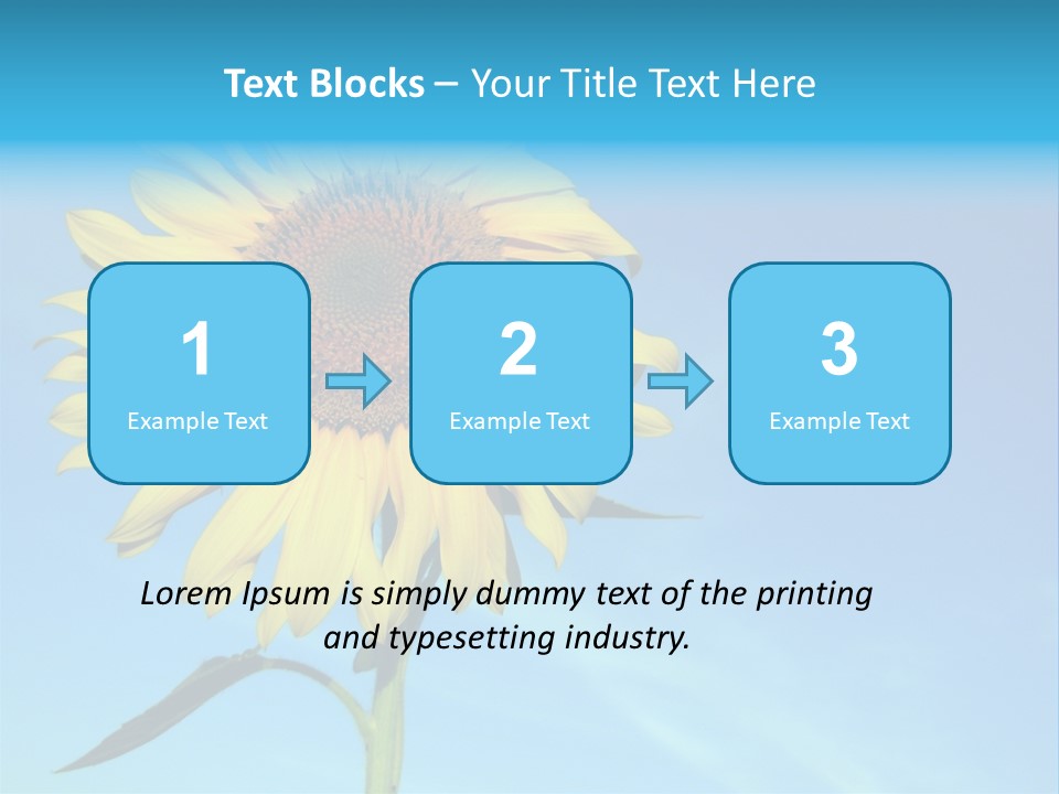 Blossom Yellow Flower PowerPoint Template