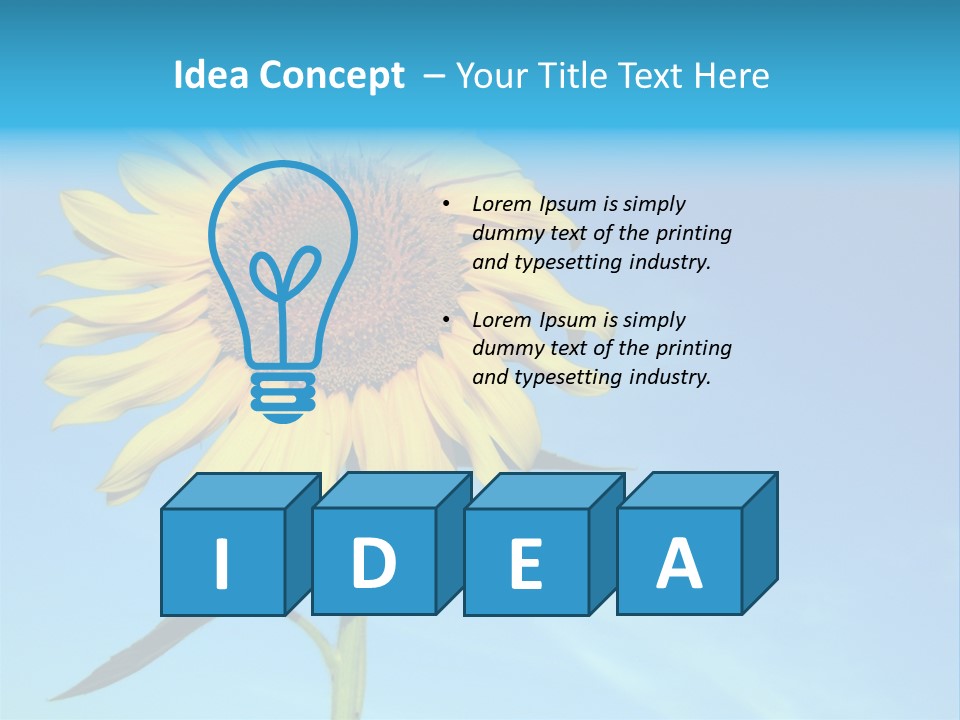 Blossom Yellow Flower PowerPoint Template