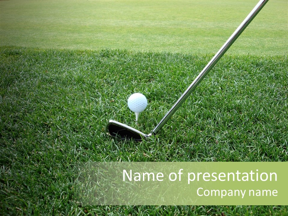 Golfer Tiger Woods Golfing PowerPoint Template