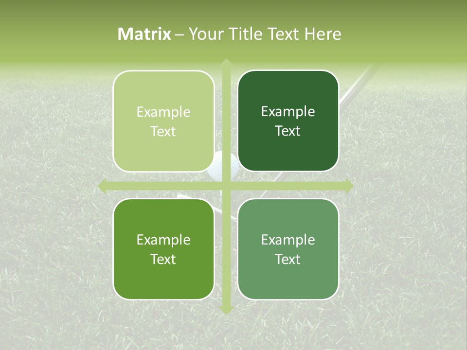 Golfer Tiger Woods Golfing PowerPoint Template