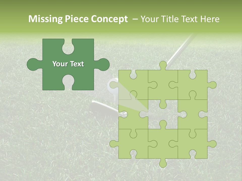 Golfer Tiger Woods Golfing PowerPoint Template