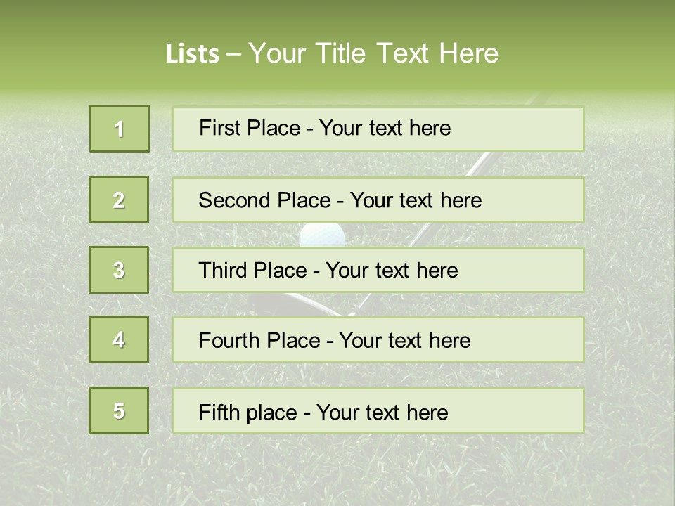 Golfer Tiger Woods Golfing PowerPoint Template
