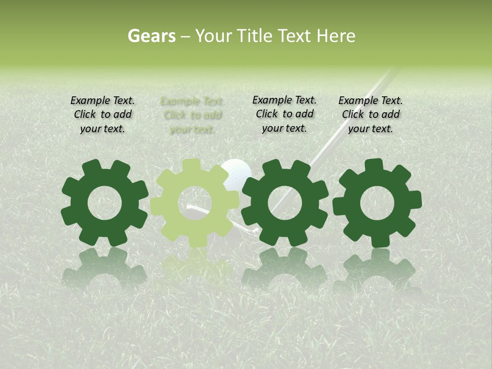 Golfer Tiger Woods Golfing PowerPoint Template