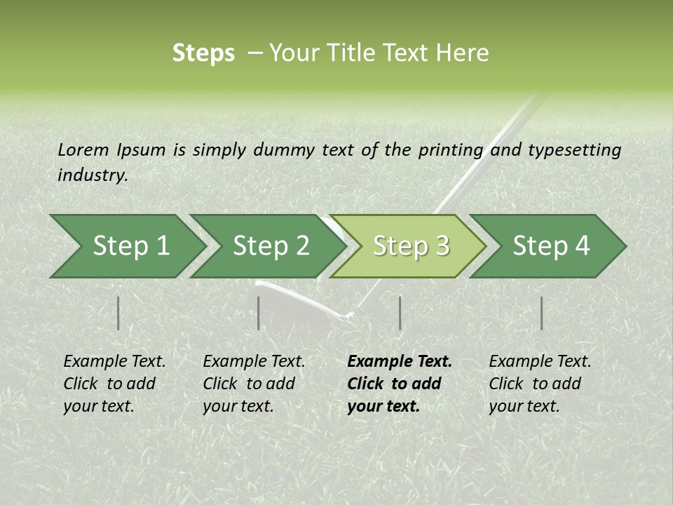 Golfer Tiger Woods Golfing PowerPoint Template