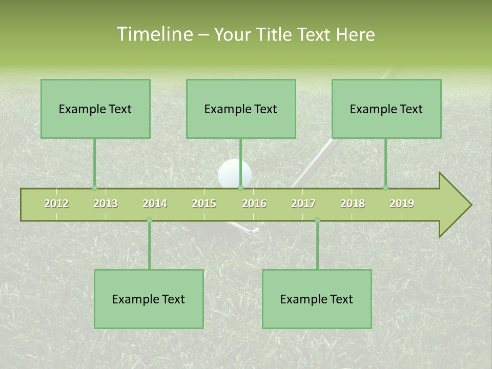 Golfer Tiger Woods Golfing PowerPoint Template