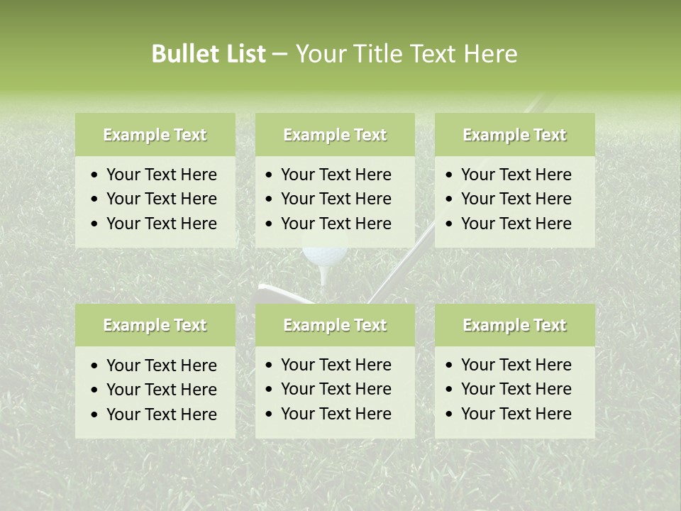 Golfer Tiger Woods Golfing PowerPoint Template