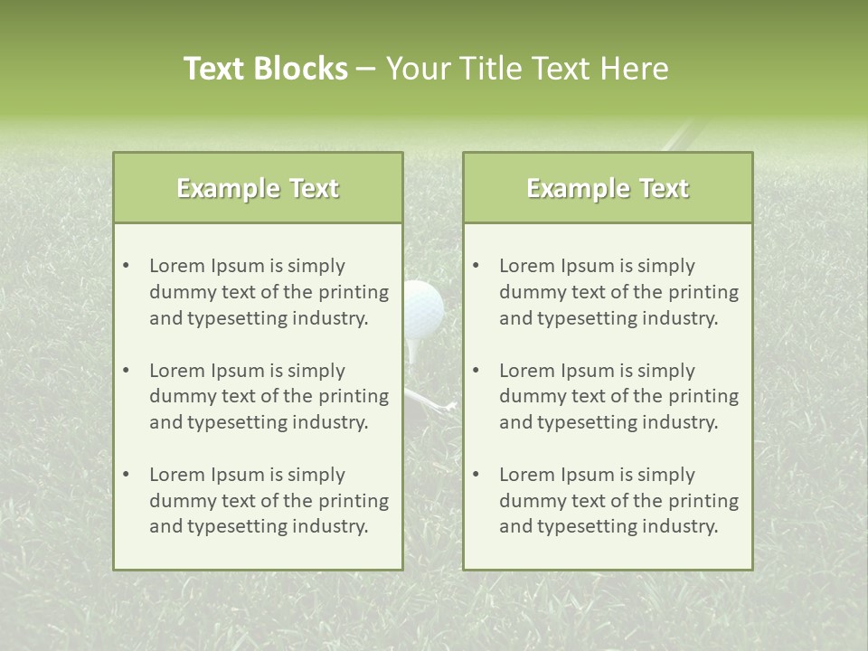 Golfer Tiger Woods Golfing PowerPoint Template