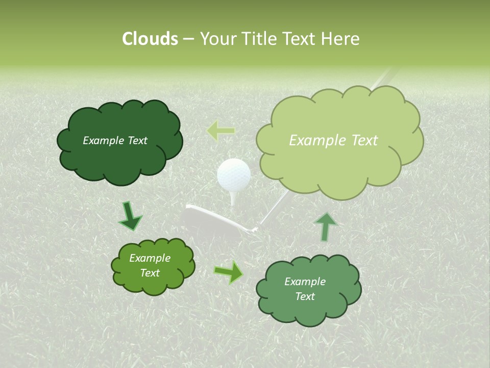 Golfer Tiger Woods Golfing PowerPoint Template