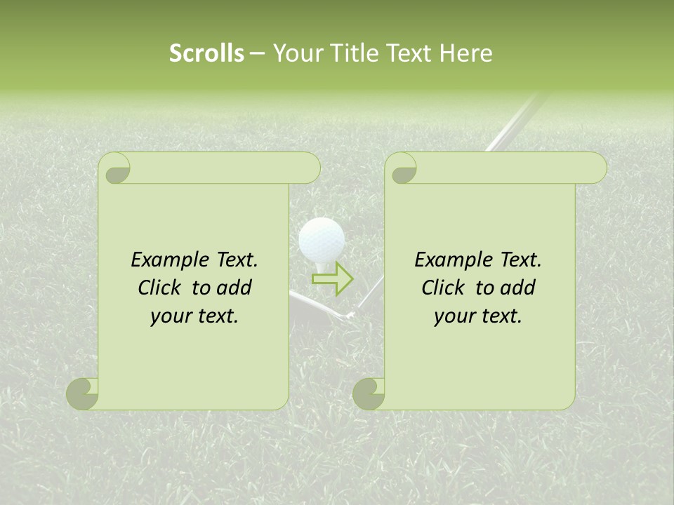 Golfer Tiger Woods Golfing PowerPoint Template