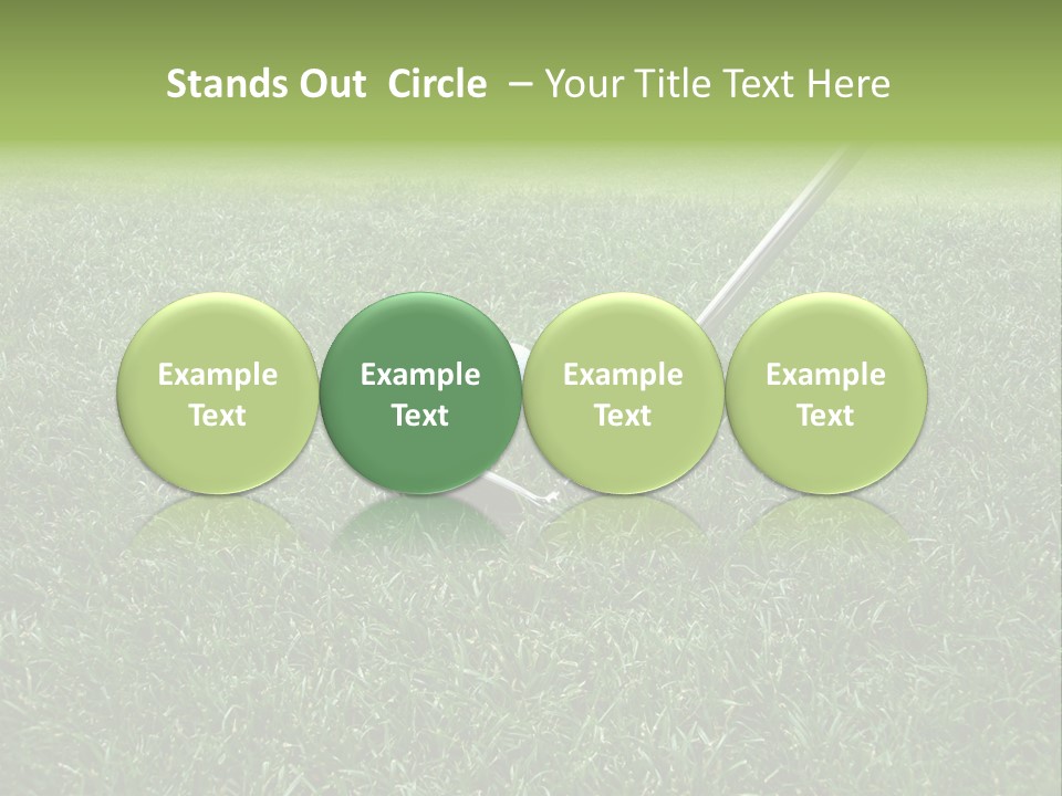 Golfer Tiger Woods Golfing PowerPoint Template