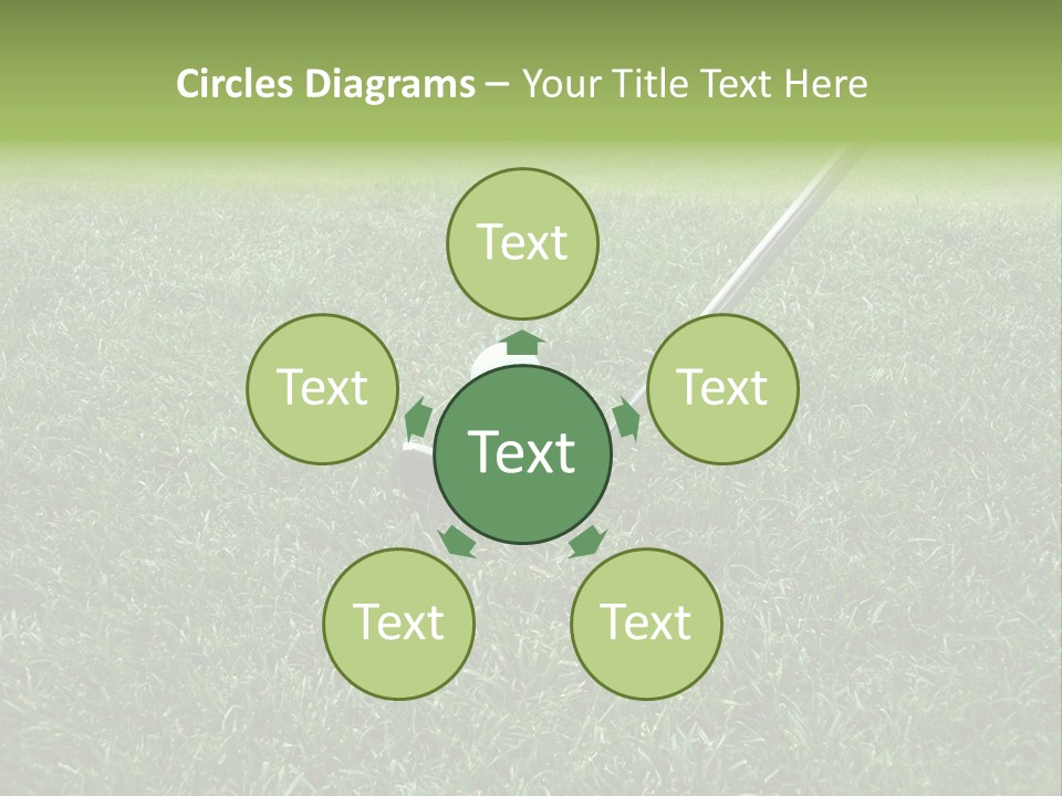 Golfer Tiger Woods Golfing PowerPoint Template