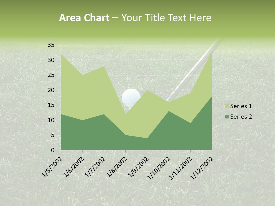 Golfer Tiger Woods Golfing PowerPoint Template