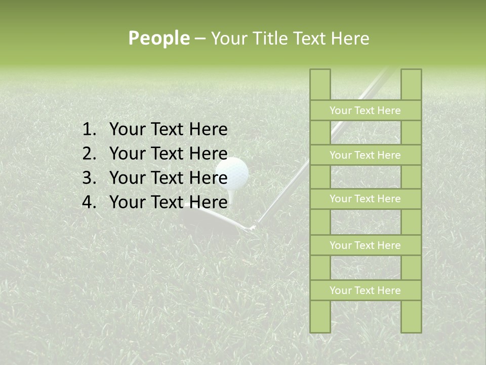 Golfer Tiger Woods Golfing PowerPoint Template