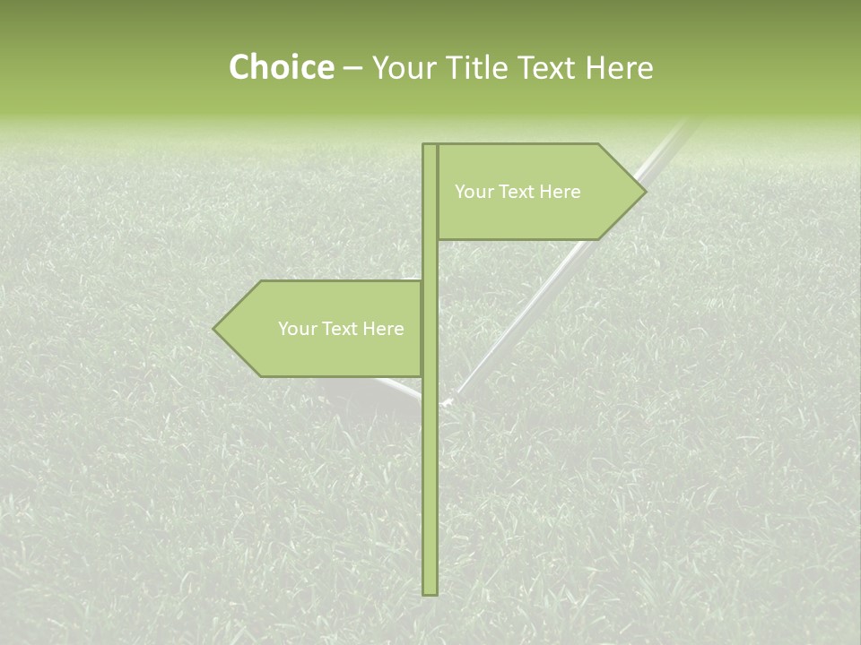 Golfer Tiger Woods Golfing PowerPoint Template