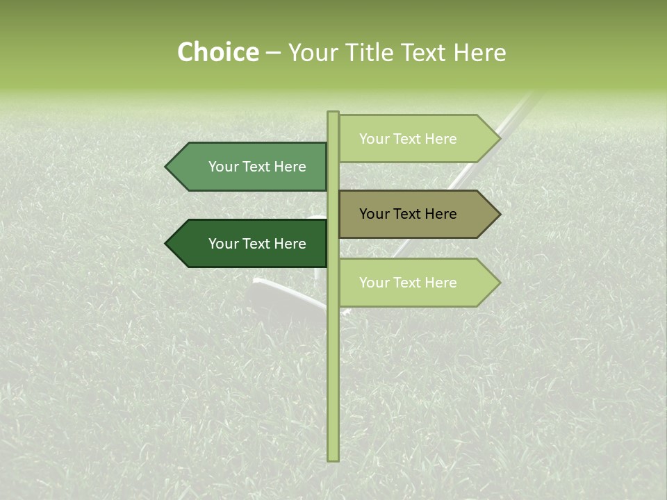 Golfer Tiger Woods Golfing PowerPoint Template