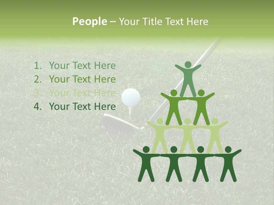 Golfer Tiger Woods Golfing PowerPoint Template