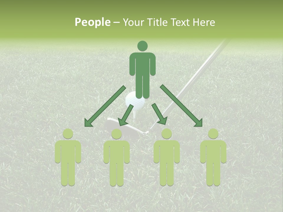 Golfer Tiger Woods Golfing PowerPoint Template