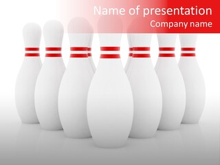 Pin Competitive Bowling PowerPoint Template