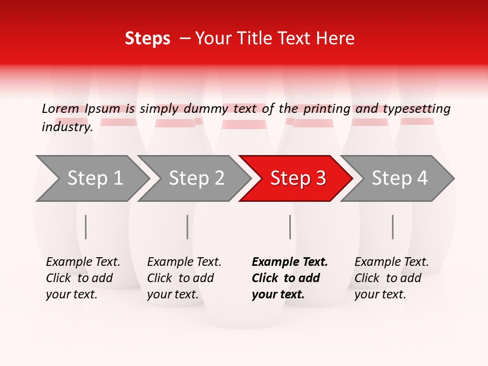 Pin Competitive Bowling PowerPoint Template