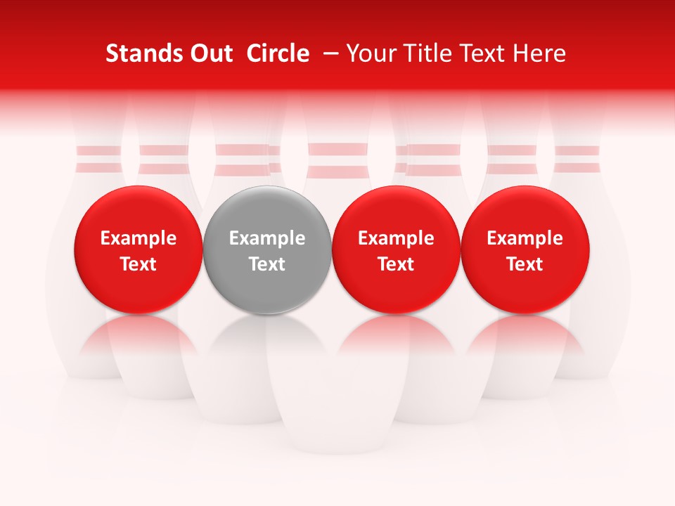 Pin Competitive Bowling PowerPoint Template