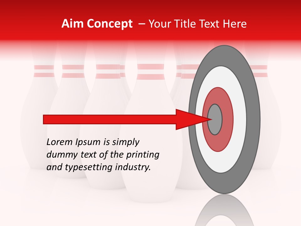 Pin Competitive Bowling PowerPoint Template