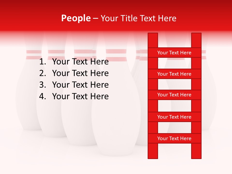 Pin Competitive Bowling PowerPoint Template