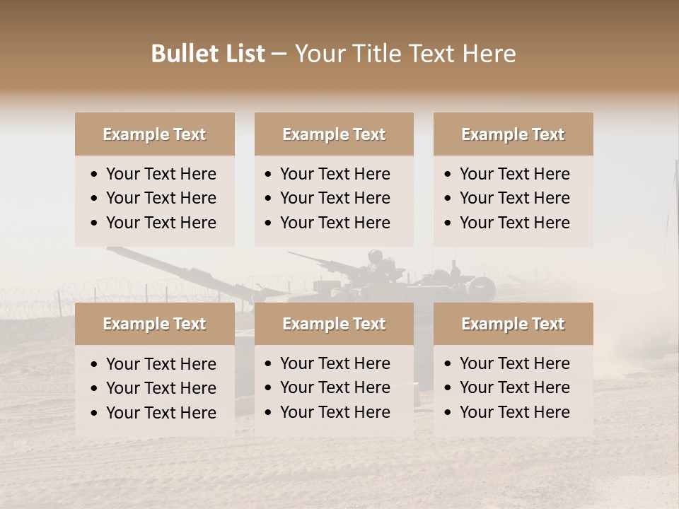 War Army Patrol PowerPoint Template