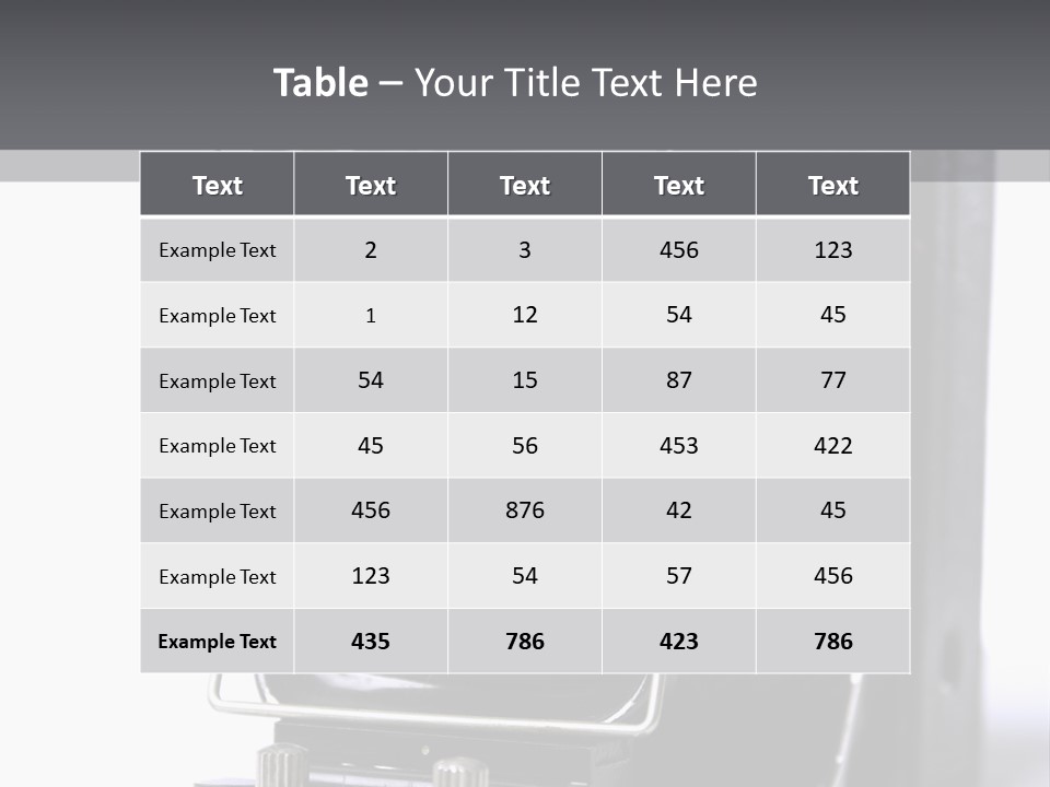 Photograph Black Photo PowerPoint Template