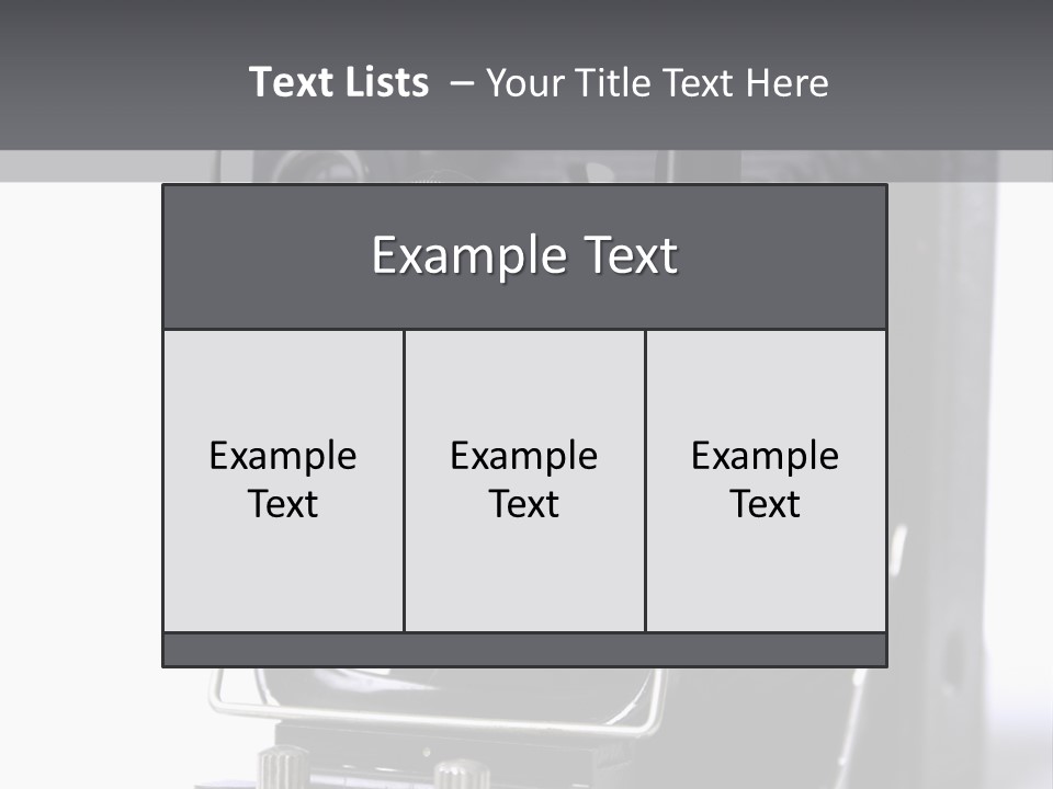 Photograph Black Photo PowerPoint Template