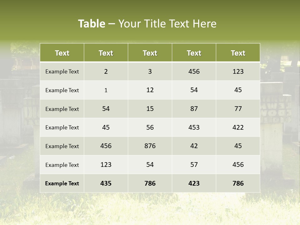 Angel Fall Churchyard PowerPoint Template