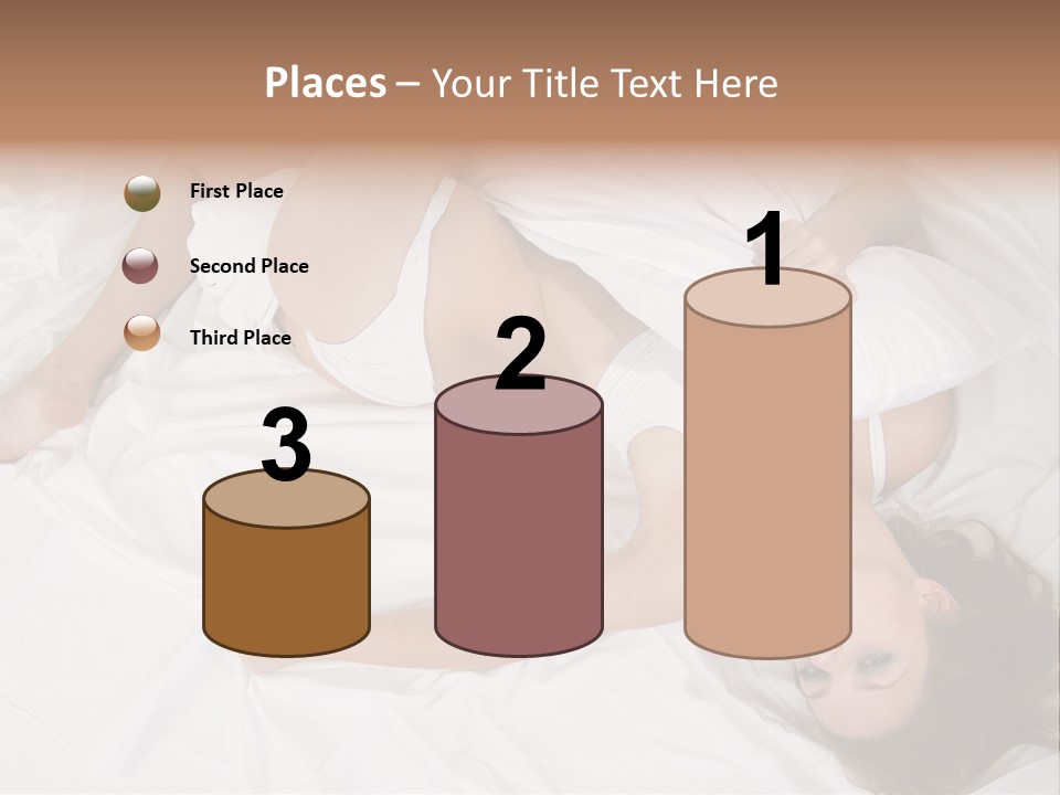 Model White Woman PowerPoint Template