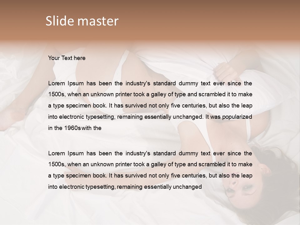 Model White Woman PowerPoint Template