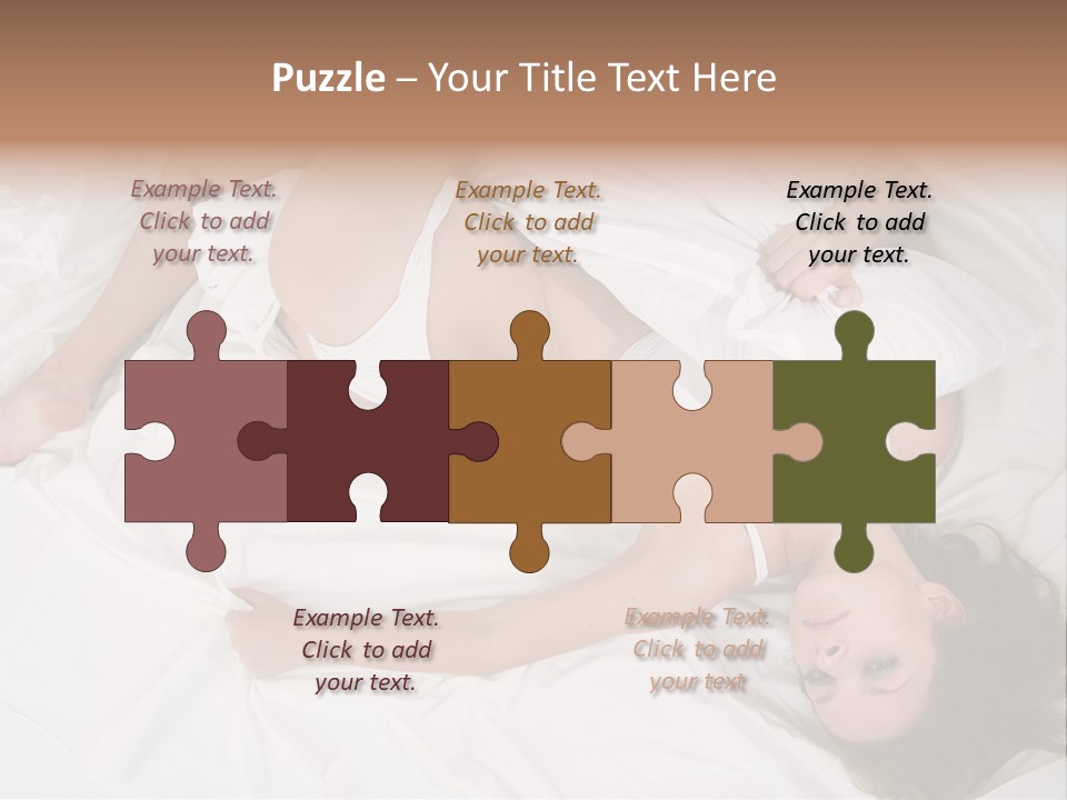 Model White Woman PowerPoint Template