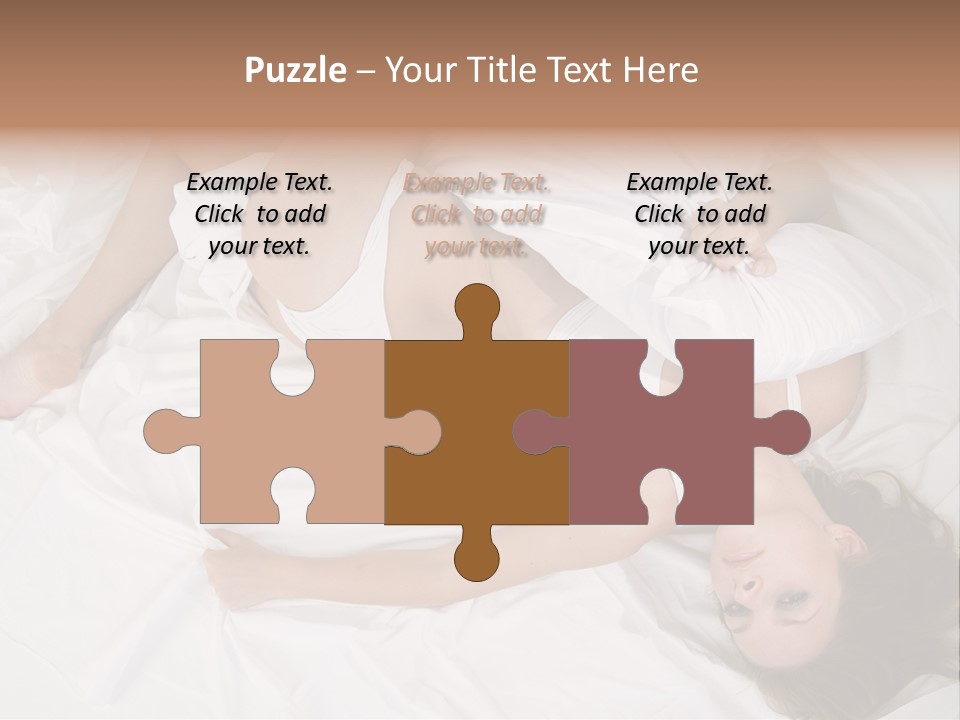 Model White Woman PowerPoint Template